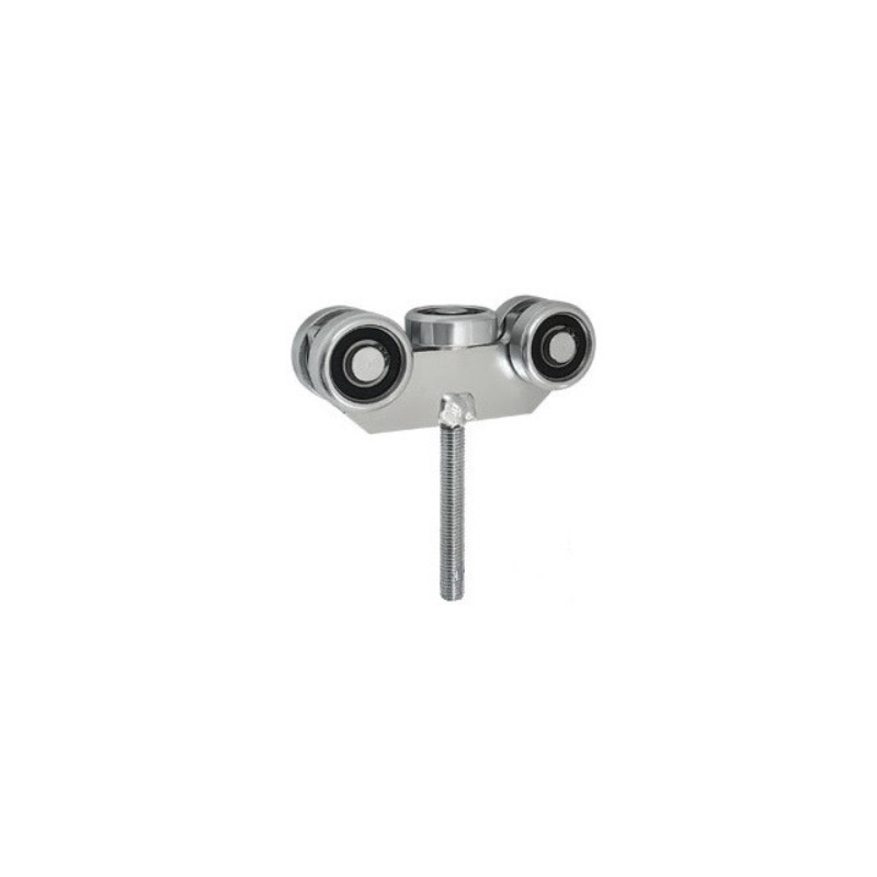 Wózek 5-rolkowy z płaskownikiem i śrubą M12x90, do profilu 50x50x2,5, 5 rolek metalowych / G-5MM-50/M12 Wózek 5-rolkowy z płaskownikiem i śrubą M12x90, do profilu 50x50x2,5, 5 rolek metalowych / G-5MM-50/M12