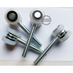 Wózek 2-rolkowy poliamidowy ze śrubą M10x60, do profilu 50x50x2,5 / P-2T-50/M10
