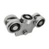 Wózek 5-rolkowy z płaskownikiem, do profilu 50x50x2,5 mm, 5 rolek metalowych / WG-5MM-50