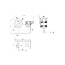 Wózek 3-rolkowy z kątownikiem, do profilu 60x60x3 / P-3M-60