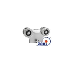 Wózek 5-rolkowy z płaskownikiem, do profilu 60x60x4, 4 rolki metalowe, 1 tworzywowa / WG-5M-60/4
