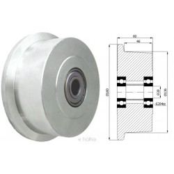 Koło fi. 160 mm kołnierzowe, z litej stali, N: 1600kg / V40