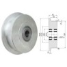 Koło fi. 240 mm kołnierzowe, z litej stali, N: 2500kg / V60