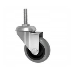 Koło fi. 50 mm, meblowe, łoż. kulk, tworzywo-poliuretan, obud. skrętna, trzpień M8 / M54TPUŁ*M8