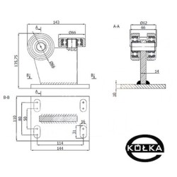 Wózek odporny na temp. do 180°C / 3MM-80E