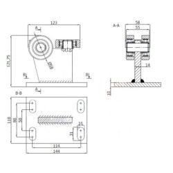 Wózek odporny na temp. do 180°C / 3MM-70E