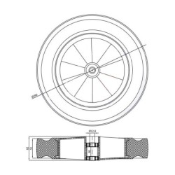 Kółko do kosiarki fi. 290 mm z łożyskiem / K290Ł