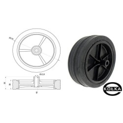 Kółko do kosiarki fi. 175 mm + śruba z gwintem M8 / K175*M8