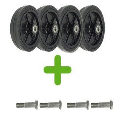 * Zestaw do kosiarki: 4 koła fi. 175 mm z łożyskiem + 4 śruby M8