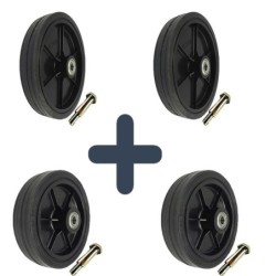 Zestaw: 2 x Koło do kosiarki  fi. 175 mm  + 2 x koło  fi. 200 mm + 4 śruby M8