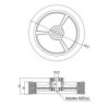 Zestaw: 2 x Koło do kosiarki  fi. 175 mm  + 2 x koło  fi. 200 mm + 4 śruby M8