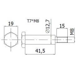 Kółko do kosiarki fi. 150 mm z łożyskiem + śruba z gwintem M8 / K150Ł*M8