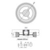 Kółko do kosiarki fi. 150 mm z łożyskiem + śruba z gwintem M8 / K150Ł*M8