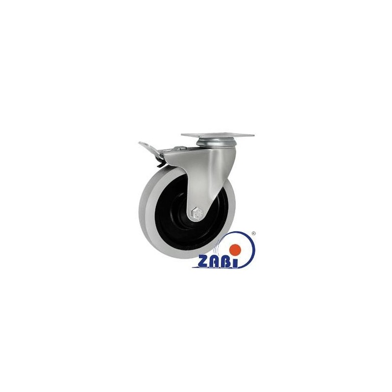 Koło fi. 125 mm, skrętne z ham. N: 120kg / M25TŁH