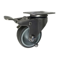 Koło fi. 50 mm, skrętne z ham. N: 40kg NIERDZEWNE / M52TXH