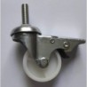 Koło fi. 50 mm skrętne z hamulcem, trzpień M8 N: 40kg / M54BH*M8