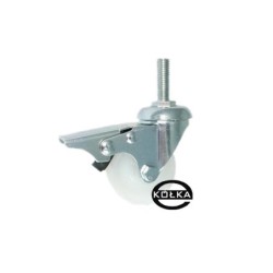 Koło fi. 50 mm skrętne z hamulcem, trzpień M8 N: 40kg / M54BH*M8