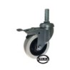 Koło fi. 75 mm skrętne z hamulcem, trzpień M10 N: 70kg, łoż.kulk / M74TŁH*M10