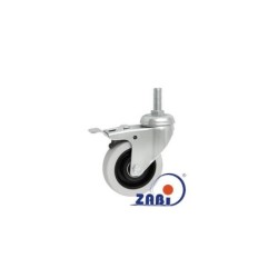 Koło fi. 75 mm skrętne z hamulcem, trzpień M12 N: 70kg, łoż.kulk / M74TŁH*M12