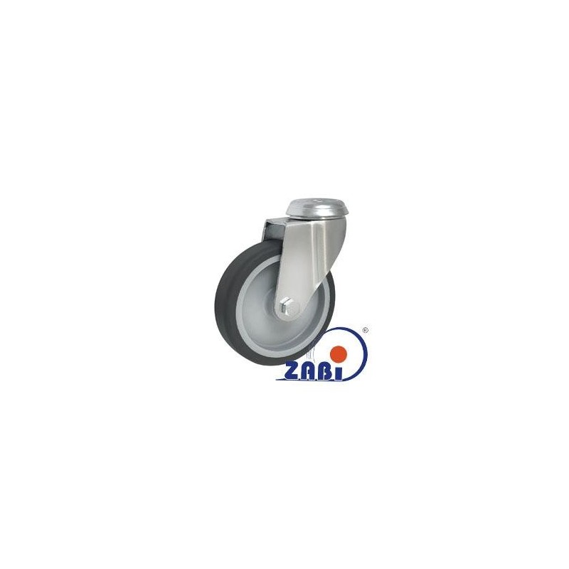 Koło fi. 100 mm skrętne z otworem N: 100kg / M17T