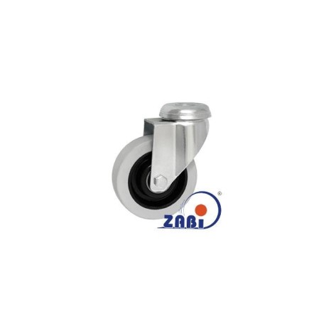 Koło fi. 75 mm skrętne z otworem N: 70kg, łoż.kulk / M77TŁ