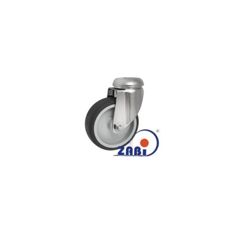 Koło fi. 75 mm skrętne z otworem N: 70kg NIERDZEWNE / M77TX