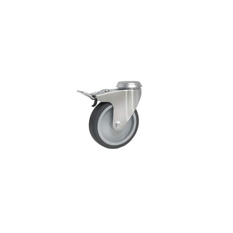 Koło fi. 125 mm skrętne z ham, z otworem N: 100kg / M17TH