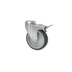 Koło fi. 125 mm skrętne z ham, z otworem N: 100kg / M17TH