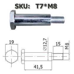 Zestaw: 2 x Koło do kosiarki  fi. 175 mm  + 2 x koło  fi. 200 mm + 4 śruby M8