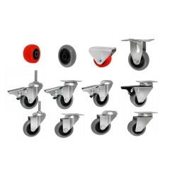 Koło fi. 50mm meblowe tworzywo-poliuretan, otwór 8mm / M50TPU