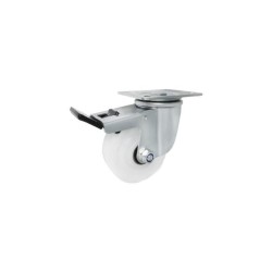 Koło fi. 100 mm w obudowie skrętnej z hamulcem, N: 200kg / 15BNWH