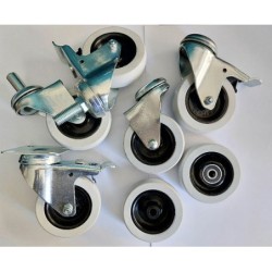 Koło fi. 64 mm, otwór 6mm N: 40kg tworzywowo–gumowe / M60T/6