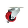 Koło fi. 50 mm meblowe w obud. Skrętnej, tworzywo-poliuretan, N: 70kg, TANDEM / M52TPU2-RED