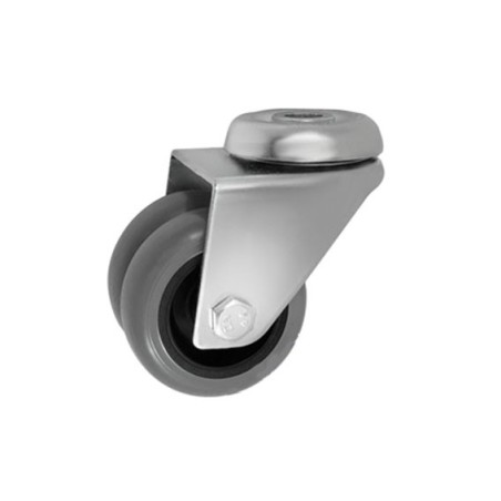 Koło fi. 50mm, meblowe, tworzywo-poliuretan, obud. z otworem, TANDEM / M57TPU2