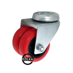 Koło fi. 50mm, meblowe, tworzywo-poliuretan, obud. z otworem, TANDEM / M57TPU2