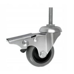 Koło fi. 50mm, meblowe tworzywo-poliuretan, obud. skrętna z hamulcem, trzpień M10 / M54TPUH*M10