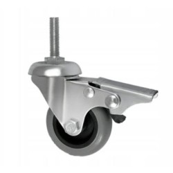 Koło fi. 50mm, meblowe tworzywo-poliuretan, obud. skrętna z hamulcem, trzpień M10 / M54TPUH*M10