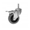 Koło fi. 75mm, meblowe, tworzywo-poliuretan, obud. skrętna z hamulcem, trzpień M12 /M74TPUH*M12