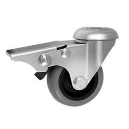 Koło fi. 75mm, meblowe, tworzywo-poliuretan, obud. skrętna z hamulcem / M57TPUH