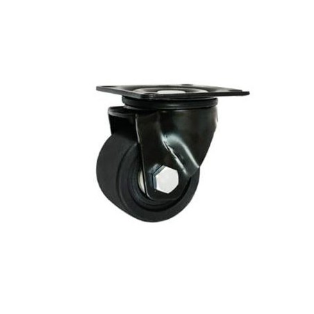 Koło fi. 75 mm poliamiowe czarne, skrętne, N: 600kg / M72BNW