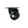 Koło fi. 75 mm poliamiowe czarne, skrętne, N: 600kg / M72BNW