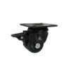 Koło fi. 50 mm poliamiowe czarne, skrętne z hamulcem, N: 300kg / M52BNWH