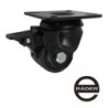 Koło fi. 50 mm poliamiowe czarne, skrętne z hamulcem, N: 300kg / M52BNWH