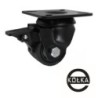 Koło fi. 50 mm poliamiowe czarne, skrętne z hamulcem, N: 300kg / M52BNWH