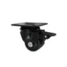 Koło fi. 50 mm poliamiowe czarne, skrętne z hamulcem, N: 300kg / M52BNWH