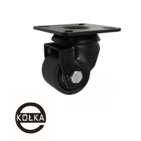 Koło fi. 50 mm poliamiowe czarne, skrętne, N: 300kg / M52BNW