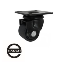 Koło fi. 50 mm poliamiowe czarne, skrętne, N: 300kg / M52BNW