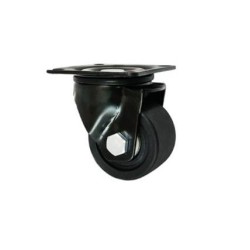 Koło fi. 50 mm poliamiowe czarne, skrętne, N: 300kg / M52BNW