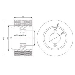 Rolka do posuwu fi. 120 mm, szer. 60 mm / RMP-120-60/35