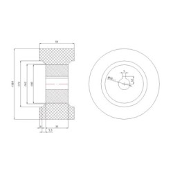 Rolka do posuwu fi. 110 mm, szer. 54 mm / RMP-110-54/18